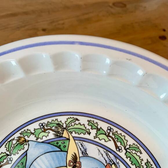 Watkins Country Kids Collectors Pie Plate SNOW MAGIC #6277 1989 Recipe Apple Pie - Picture 9 of 9